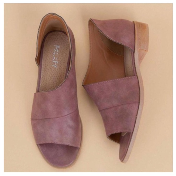 Mi.iM "Harley" Open Toe Side Cutout Flat - Purple - Picture 5 of 7